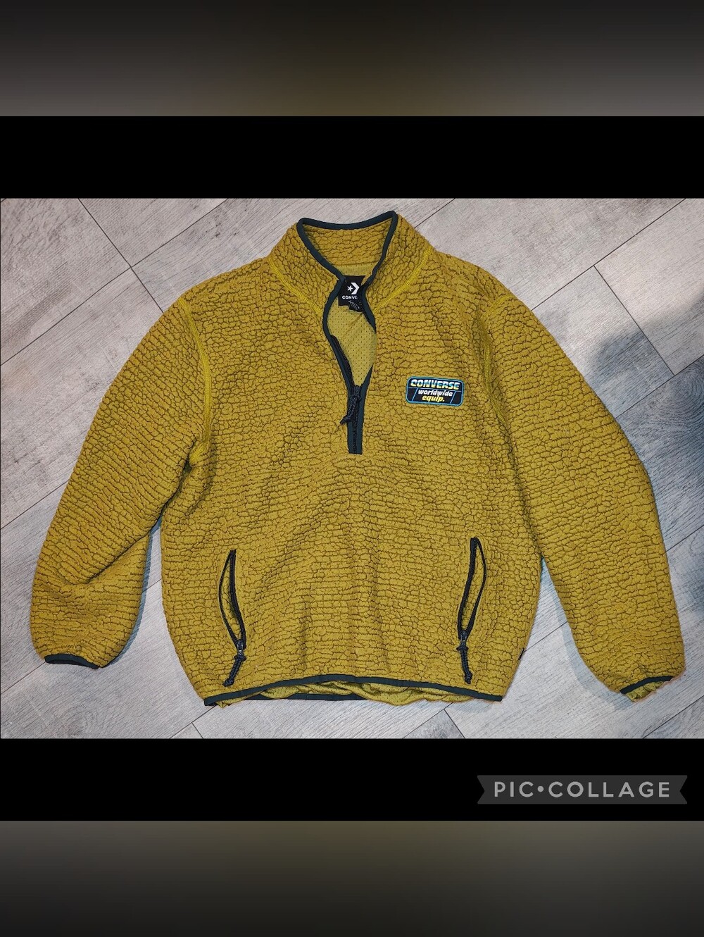💚Converse Worldwide Equip. Gorpcore Half-Zip Sherpa Pullover Jacket💚
